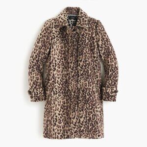 J Crew Women’s Leopard Topcoat